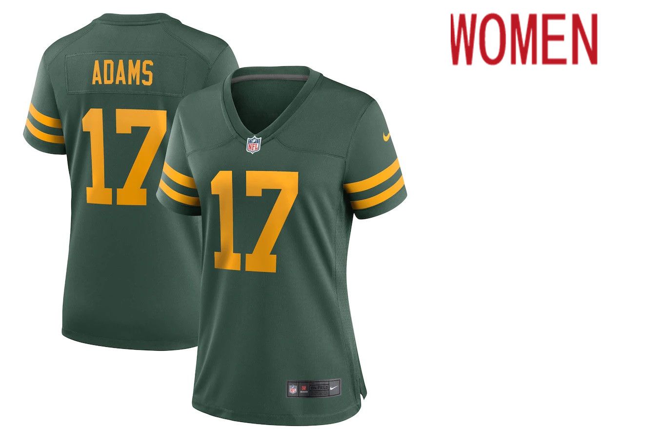 Women Green Bay Packers #17 Davante Adams Nike Green Alternate Game Player NFL Jersey->women nfl jersey->Women Jersey